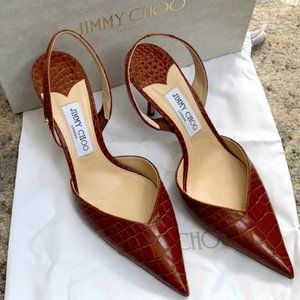 Jimmy Choo Thandi Embossed Slingback Pump